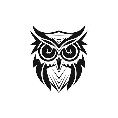 Owl Black And White Logo. AI Generated 21756350 Stock Photo at Vecteezy