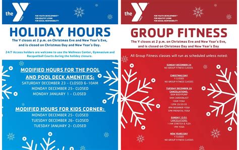 Christmas & New Year's Facility Changes | Winona Family YMCA