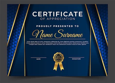 Premium Vector | Modern certificate of appreciation design template