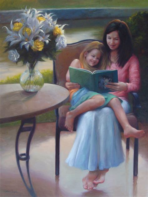 Mother And Daughter Oil Painting at PaintingValley.com | Explore ...