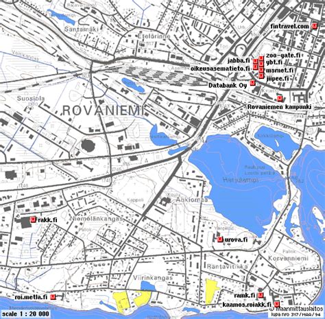 Information resource map of Rovaniemi, Finland