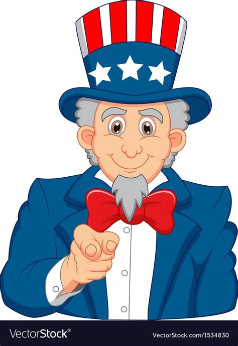 Vector illustration of Uncle Sam cartoon wants you. Download a Free Preview or High Quality ...