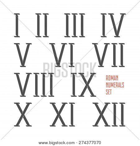 Roman Numerals Set Vector & Photo (Free Trial) | Bigstock