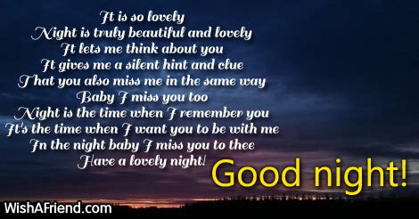 It is so lovely , Good Night Poem for Him