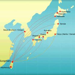 EVA Air route map - Southeast Asia