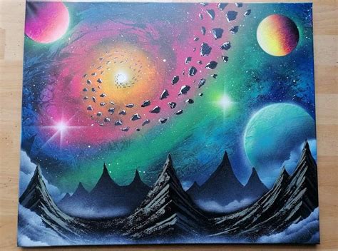 Space Painting, Art Painting, Paintings, Chicano Tattoos Sleeve, Spray Paint Art, Galaxy Art ...