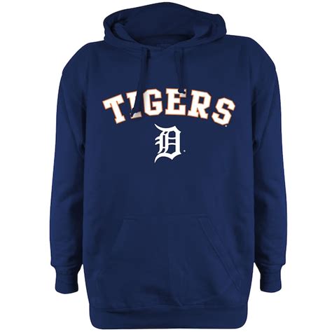 Stitches Detroit Tigers Navy Fleece Pullover Hoodie