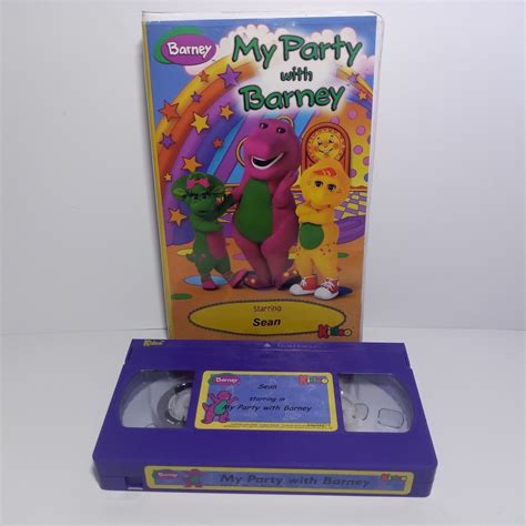 My Party With Barney VHS Video Tape Starring Sean Clamshell OOP! RARE ...