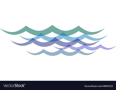 Clip art transparent waves Royalty Free Vector Image