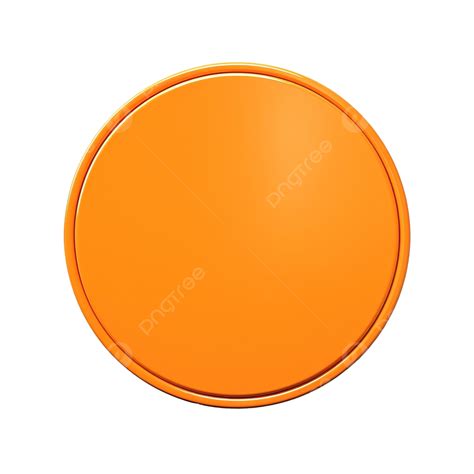 Orange Blank Round Badge, Badge, Button, Pin PNG Transparent Image and Clipart for Free Download