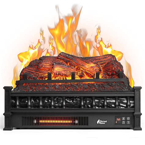 TURBRO 1500W Eternal Flame Electric Fireplace Logs, 23 in. Insert Log ...