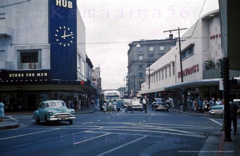 Hotel Street at Fort Honolulu 1960 | Honolulu photo, Vintage hawaii, Honolulu