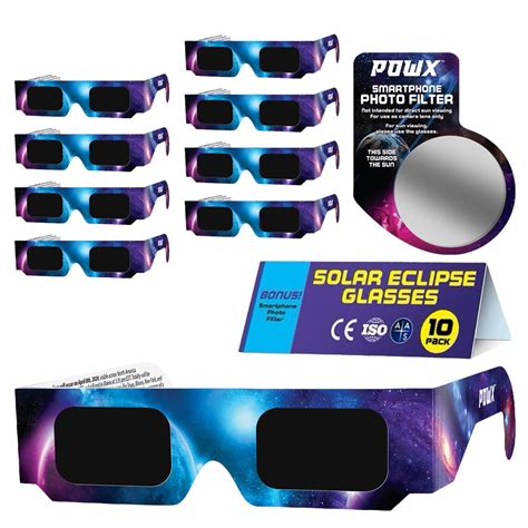 Approved Solar Eclipse Glasses 2024, (10-Pack) CE/ISO Certified Solar ...