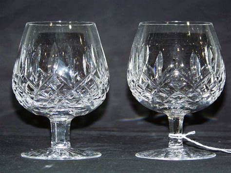 Pair Waterford Crystal Brandy Glasses