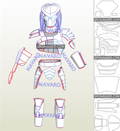 PREDATOR Cosplay Armor Template - Predator Full Armor Pepakura – NAVARO