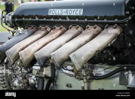 Rolls Royce Merlin V12 aero-engine of World War 2 vintage Stock Photo ...