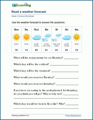 Weather And Climate Worksheets | K5 Learning