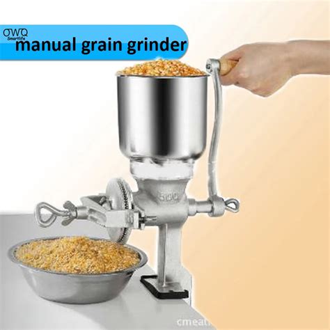 1piece Manual hand home large walnut peanut flour mill tinned iron mill grain grinder herbs-in ...