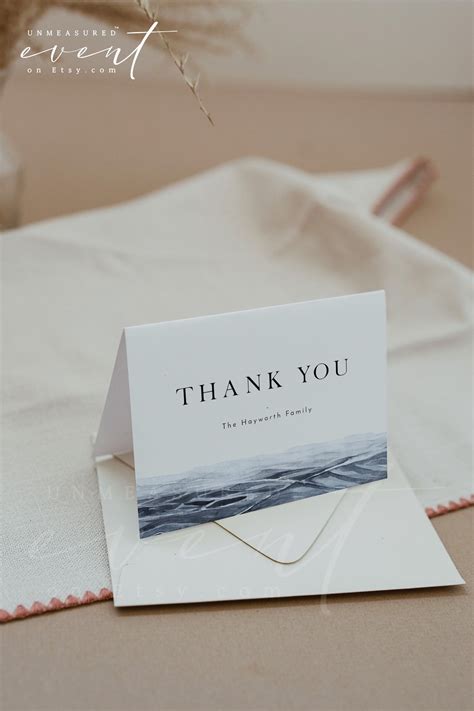 Ocean Thank You Card Template Printable Thank You Card - Etsy