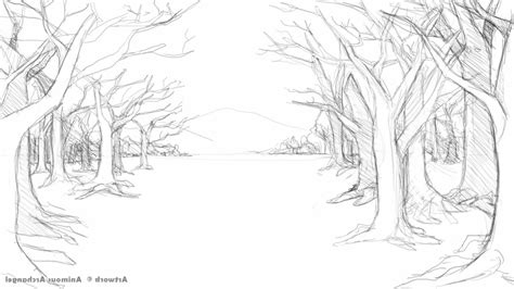 Easy Forest Drawing at PaintingValley.com | Explore collection of Easy Forest Drawing