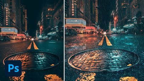 Rain Effect Photoshop Tutorial - YouTube