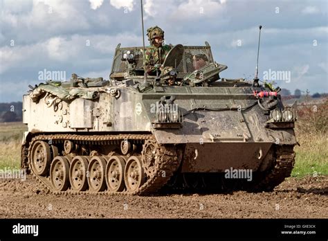 A British Army FV432 Armoured Personnel Carrier on the Salisbury Plain ...