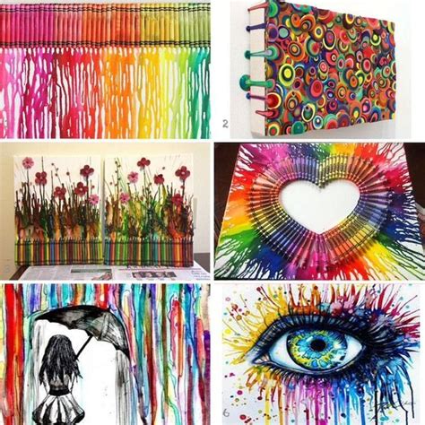 Art projects Art education Education Melted crayon art Melted crayons Crayon art Crayons Art ...