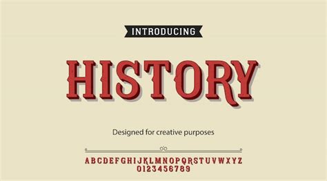 History font Vectors & Illustrations for Free Download | Freepik