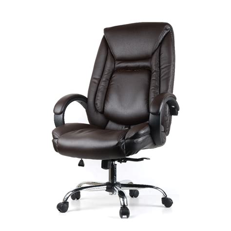 Moustache® Ergonomic Faux-Leather High Back Office Chair with ...