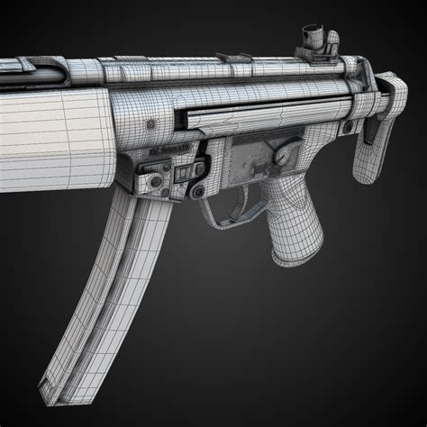 MP5 Submachine gun Hi-Res 3D Model .max .obj .fbx .lwo .lw .lws .ma .mb - CGTrader.com