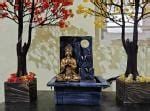 Buy Flickkerbox Table Top Indoor Outdoor Buddha Water Fall Fountain with Led Lights for Home ...