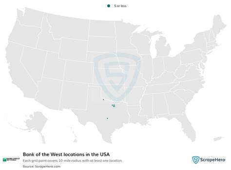 List of all Bank of the West locations in the USA - ScrapeHero Data Store