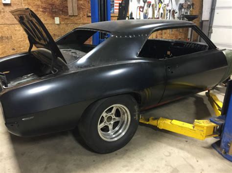 1969 Camaro rolling body project car DSE mini tub 12 bolt new metal no ...