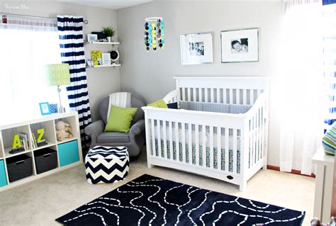 Simon's bright and bold nursery - baby boy nursery - little boy navy ...