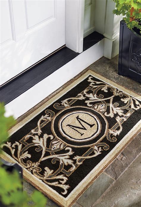 Augustina Monogrammed Door Mat | Frontgate | Monogram door mat, Door mat, Outdoor door mat