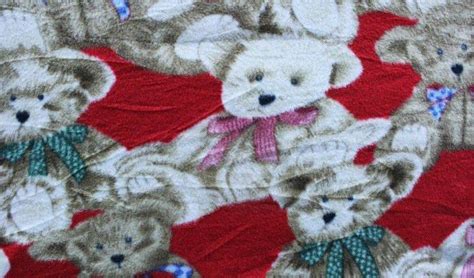Teddy Bear with Bow Print Fleece Fabric by the yard | Fleece fabric, Super soft teddy bear, Fabric
