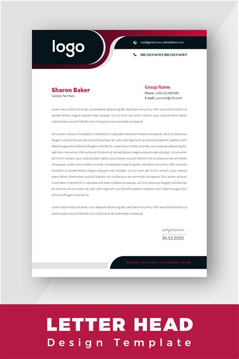 Creative Letterhead Design Template | Letterhead design, Company letterhead template, Letterhead ...