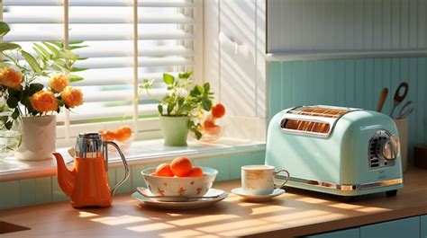 Premium AI Image | Retro Design Toaster Adds Vintage Charm