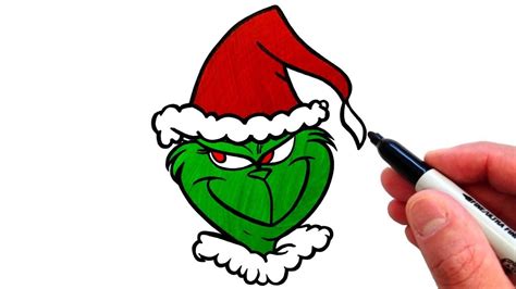 How to Draw The GRINCH Head and Face! - YouTube | Christmas paintings ...