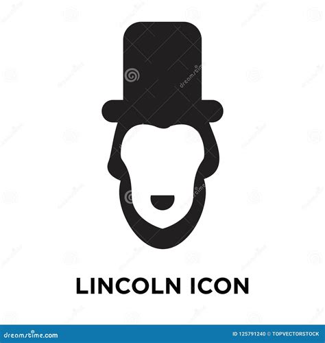 Lincoln Icon Vector Isolated on White Background, Logo Concept O Stock Vector - Illustration of ...