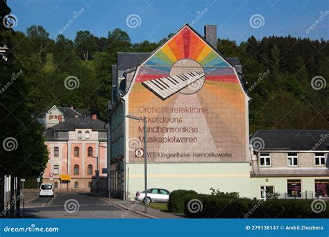 Klingenthal, Germany - May 22, 2023: Market Square of Klingenthal, a ...