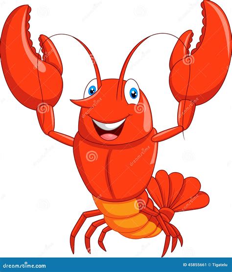 Cartoon Lobster Waving Vector Illustration | CartoonDealer.com #76379272