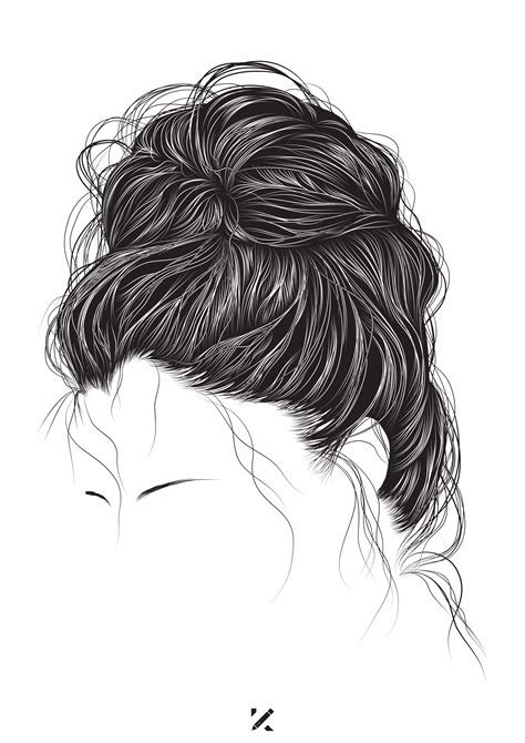 Messy Hairstyles Drawing How To Draw Hair: Messy Bun - YouTube ...