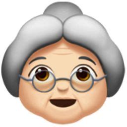 The Old Woman: Light Skin Tone Emoji on iEmoji.com | Light skin tone ...