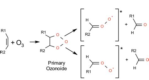 Initial mechanism of the ozonolysis of alkene. Excited Criegee... | Download Scientific Diagram