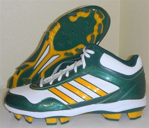 New Adidas MCS Oakland A's Green Yellow White Sample PE Baseball Cleats Sz 12 | Baseball cleats ...