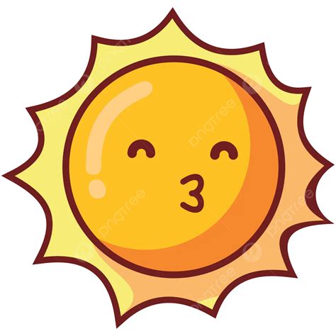 Cute Kiss Sun Vector, Cute, Kiss, Sun PNG and Vector with Transparent Background for Free Download