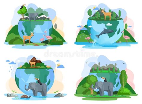 Animal Habitats Pictures Stock Illustrations – 1,161 Animal Habitats ...