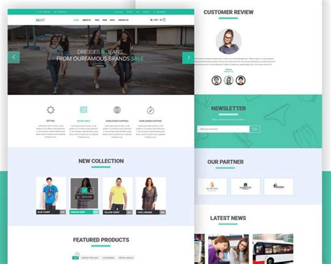 eCommerce website Free PSD Template – Download PSD