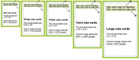 playing card sizes chart - Several Major Microblog Art Gallery